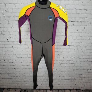 Dive & Sail Multicolor Colorblock Zipped Long Sleeve Wetsuit Kids Size XXL